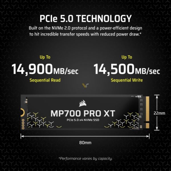 Corsair представила MP700 Pro XT — флагманский SSD со скоростью до 14 900 Мбайт/с и ёмкостью до 4 Тбайт