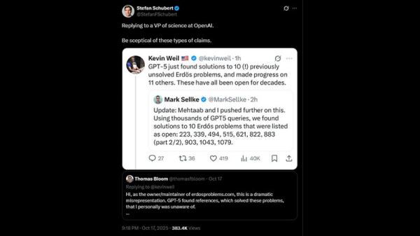 Учёные раскритиковали OpenAI за ложный анонс математического прорыва